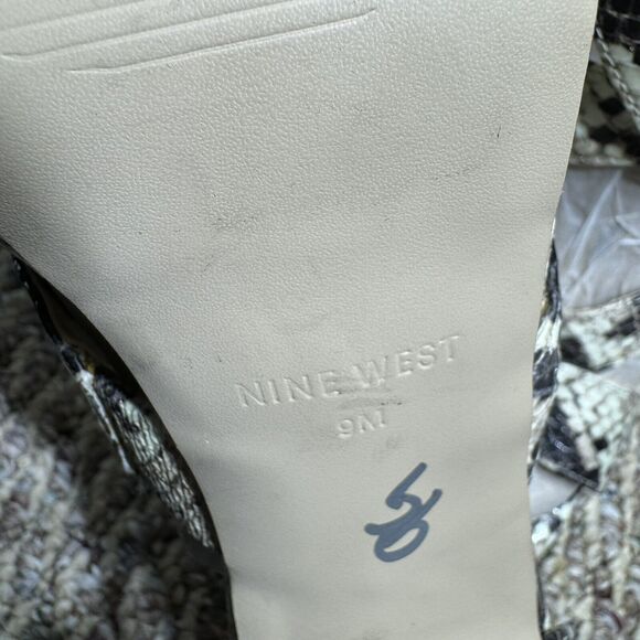 Nine West Womens’s Snakeskin Strappy Platform Sandal Heels Size 10 - Picture 8 of 12